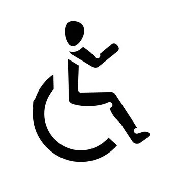 Handicap accessible information glyph icon vector illustration Stock Illustration