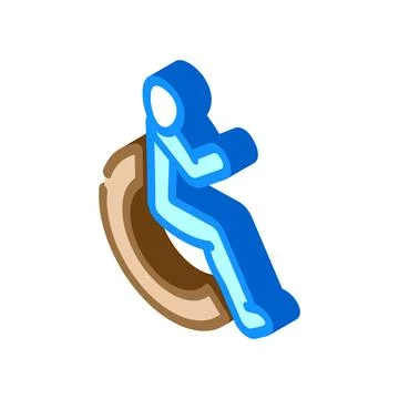 Handicap accessible information isometric icon vector illustration Illustrazione stock