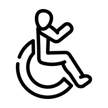 Handicap accessible information line icon vector illustration Stock Illustration