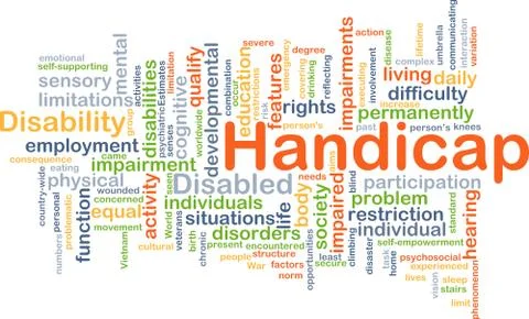 Handicap background concept Stock Illustration