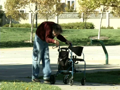 HANDICAP MAN Stock Footage 555253