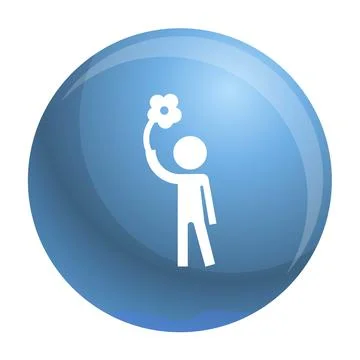 Handicap man icon, simple style Stock Illustration