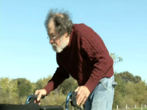 HANDICAP MAN WITH PUSHCART 2 Video stock 555245