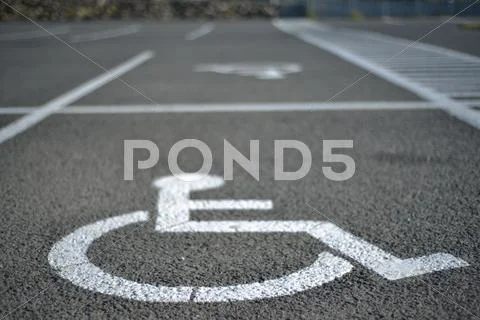 Handicap parking Stock Photos