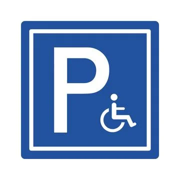 Handicap parking sign. Accessibility parking only. Disabled vector illustra.. Stock Illustration