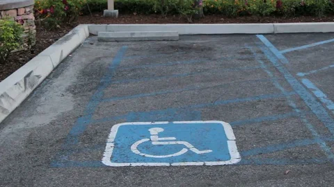 Handicap Parking Spot Stock Footage 71365242