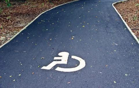 Handicap on the road Stock Photos