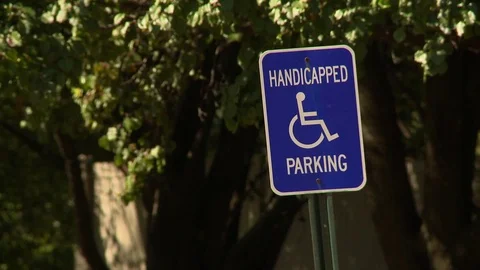 Handicap sign 1 Stock Footage 81336630