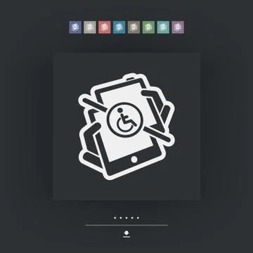 Handicap tablet connection Stock Illustration
