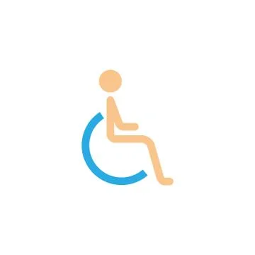 Handicapped and invalid solid icon Stock Illustration