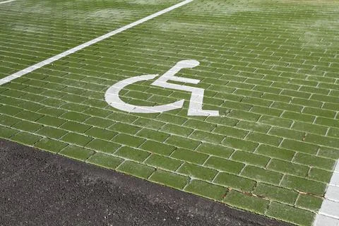 Handicapped parking Stock Photos