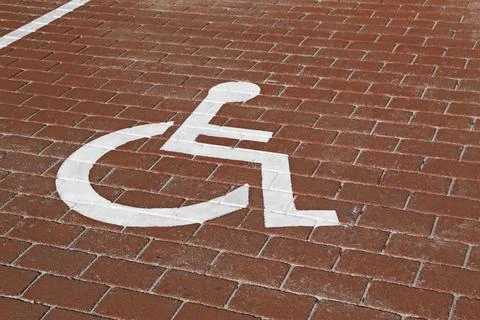 Handicapped parking Foto stock