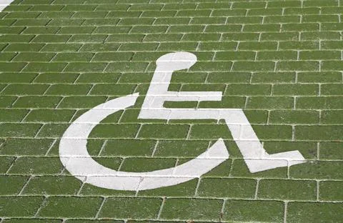 Handicapped parking Foto stock