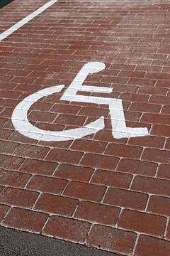 Handicapped parking Stock Photos