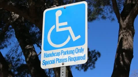 Handicapped Parking Sign Video stock 20456773