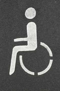 Handicapped parking space for the disabled Foto stock