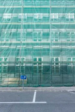 Handicapped parking space Stock Photos