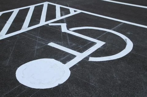 Handicapped parking space Stock Photos