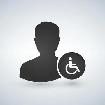 Handicapped User icon Illustrazione stock