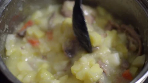 Handicapping the dish in a pan Stock Footage 56731823