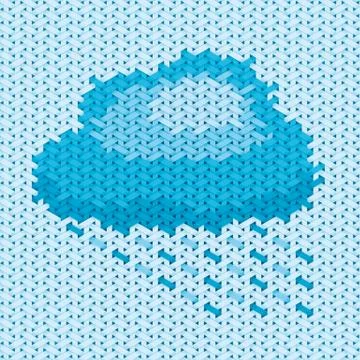 Handicraft cloud illustration Stock Illustration