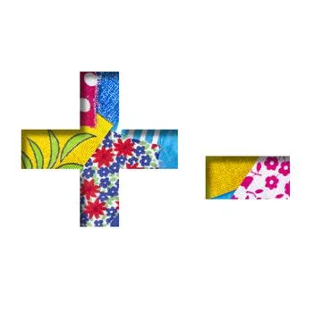 Handicraft or creative font. Plus and minus signs cut out of paper on the bac Stock Photos