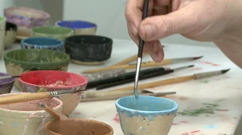 Handicraft pottery Stock Footage 62471061