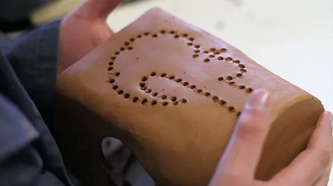 Handicraft pottery Video stock 62472286