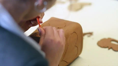 Handicraft pottery Stock Footage 62473493