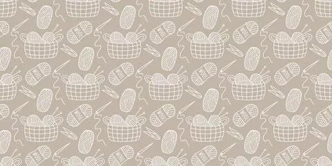 Handicraft seamless pattern vector graphic Stock Illustration