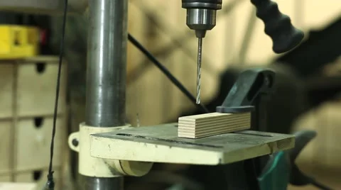 Handicraft workchop drill Video stock 46599270