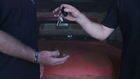 Handing off keys 스톡 동영상 139719725