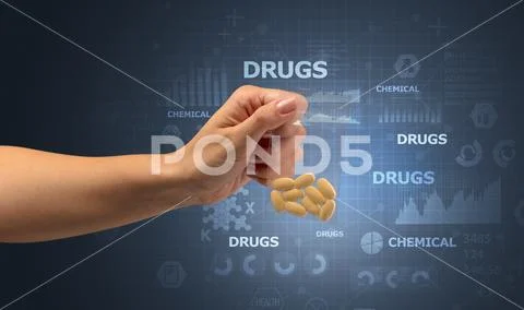 Handing over chemical healthy stuff. Stock Photos