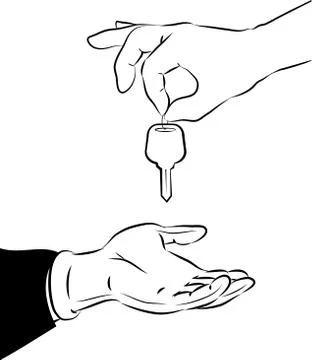 Handing over the key 스톡 일러스트
