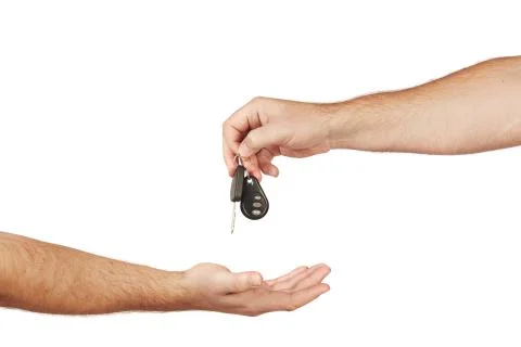 Handing over keys Stock Photos
