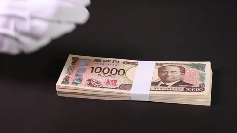 Handing over a stack of bills (receiving a stack of bills) Stock Footage 307076242