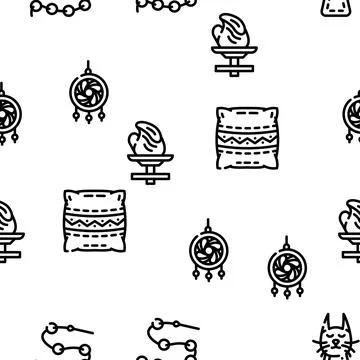 Handiwork Craft Hobby Occupation Vector Seamless Pattern Stockillustratie