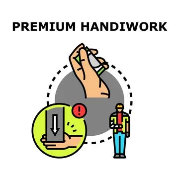 Handiwork process causing safety risk and injury Ilustración de archivo