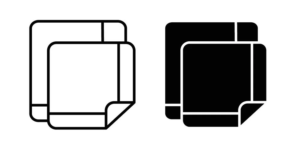 Handkerchief icon bundle for website design projects Stock Illustration