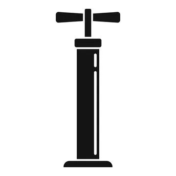 Handle air pump icon simple vector. Bike tire Illustrazione stock