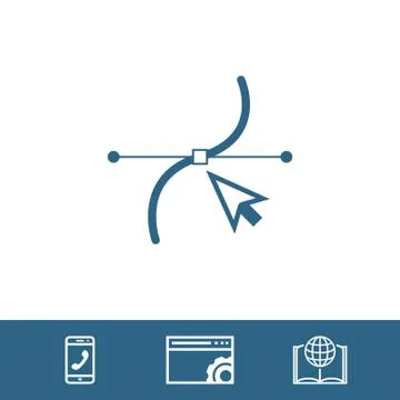Handle and anchor icon Illustration