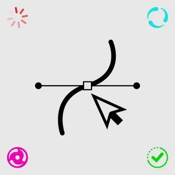 Handle and anchor icon Illustration