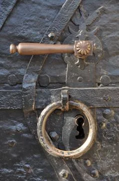 Handle and knocker 스톡 사진