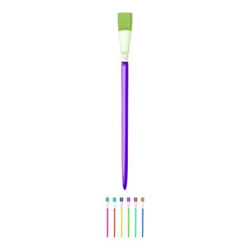 Handle artist paint brush vector cartoon graphic Illustration