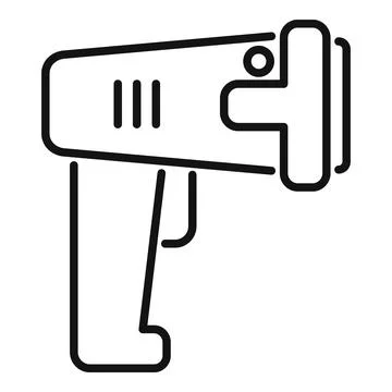 Handle bar code scanner icon outline vector. Check ticket 스톡 일러스트
