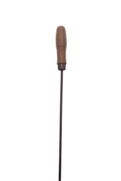 Handle of barbecue fork on white background Stock Photos