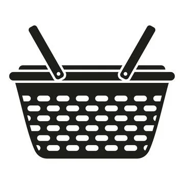 Handle basket icon simple vector. Bag picnic Stock Illustration