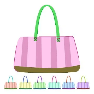 Handle beach bag vector cartoon graphic Illustration
