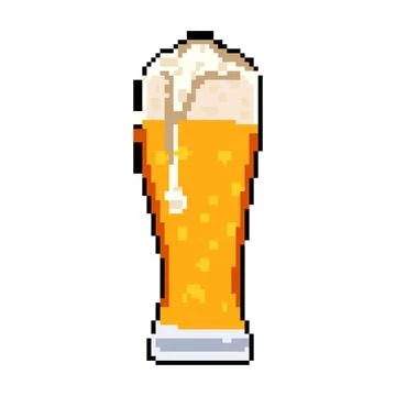 Handle beer cup pixel art vector illustration Illustration