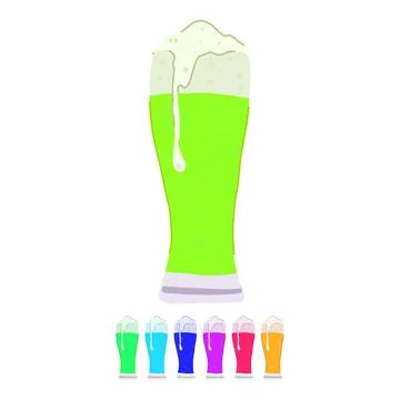 Handle beer cup vector cartoon graphic Illustration